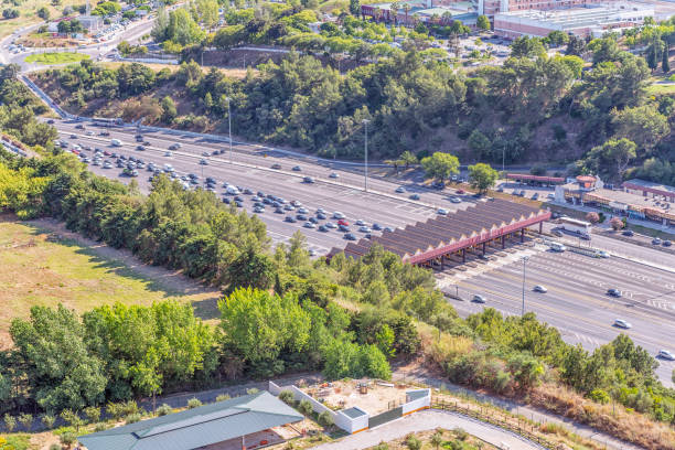 istock Toll gates 25th April Bridge in Lisbon 1321470468
