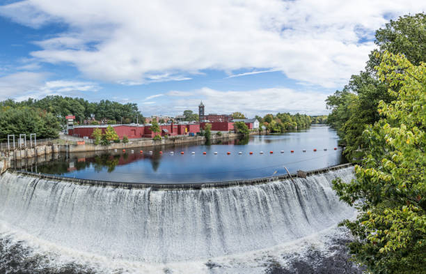 Springfield, USA - September 22, 2017: view to skyline at Wallamamumps falls in Springfield.