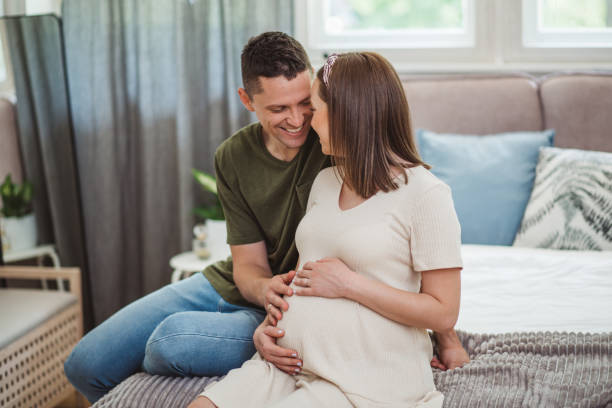 istock Young couple waiting for baby 1321474075