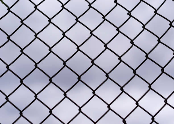 metal net of grids - industrial pattern
