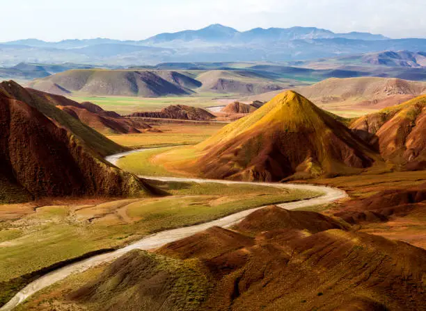 “Ala dagh lar” or colored mountains has unique scene and It is located about 25 km northeast of the city of Tabriz in East Azerbaijan.