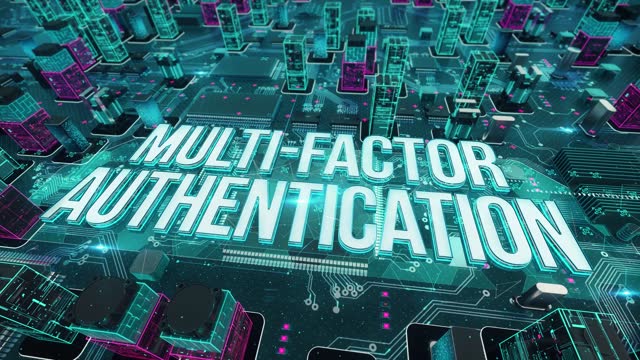 Multi-factor authentication with digital technology concept