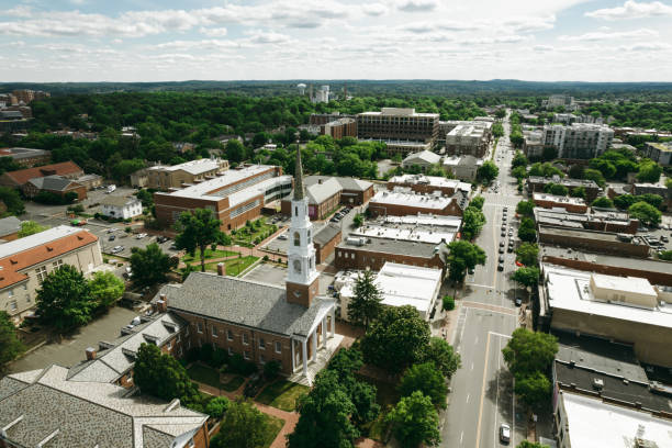 istock Aerial over Chapel Hill, North Carolina in the Spring 1321491893