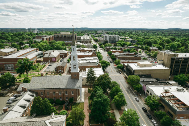 istock Aerial over Chapel Hill, North Carolina in the Spring 1321491897