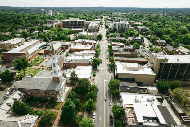 istock Aerial over Chapel Hill, North Carolina in the Spring 1321491922