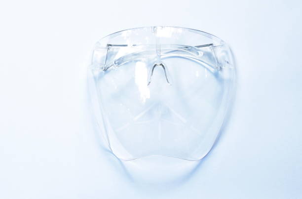 istock plastic face shield used for protection nose and mouth on white background 1321496800