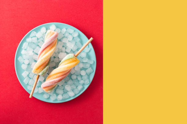 Spiral colorful popsicles