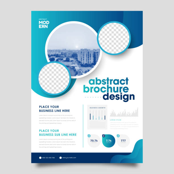 ilustrații de stoc cu vector brosura flyer design layout șablon - fluturaş