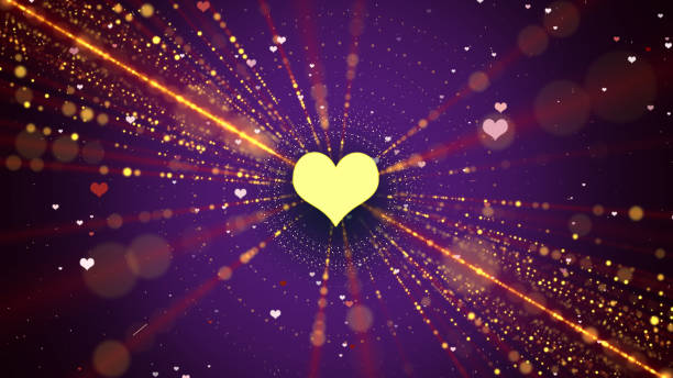 istock Glowing heart symbol on the technology background. 1321504074