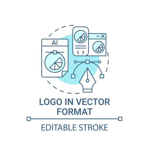Vector illustration of Logo in vector format concept icon