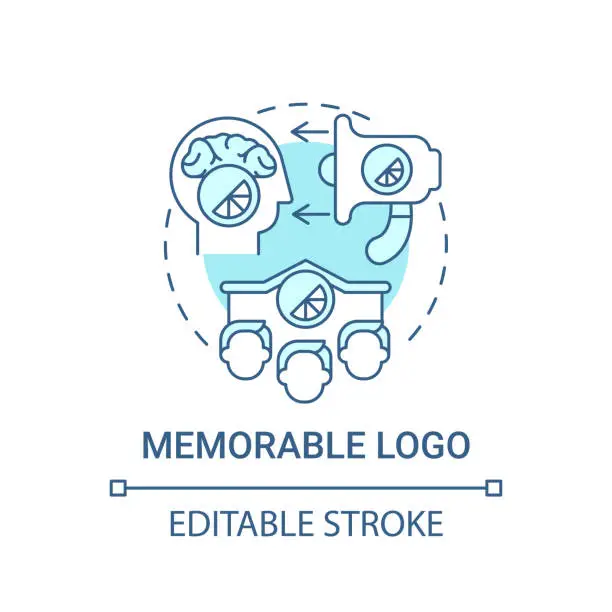 Vector illustration of Memorable logo concept icon