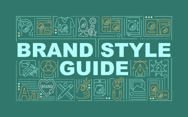 illustrations, cliparts, dessins animés et icônes de bannière de concepts de guide de style de marque - montrer
