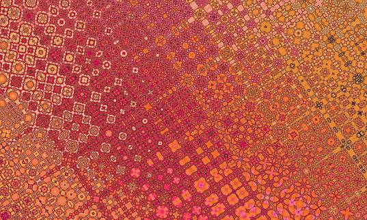 Beautiful abstract red-orange patterned background, illustration.
