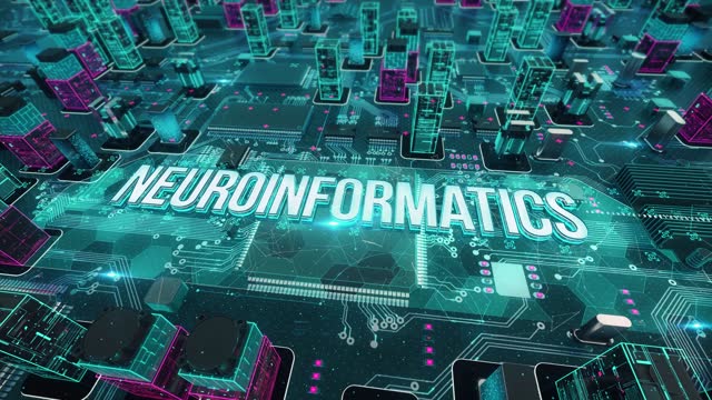 Neuroinformatics with digital technology concept