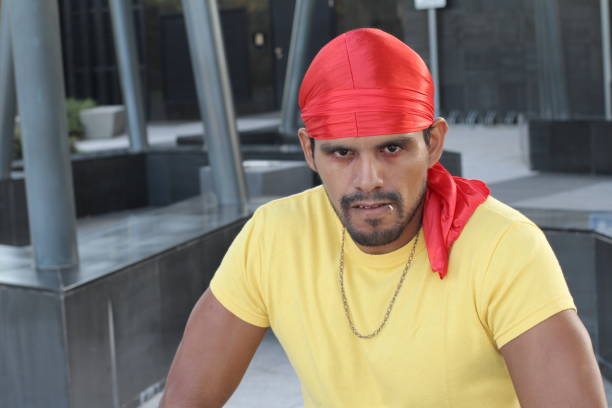 istock Angry looking man wearing a du-rag 1321526592
