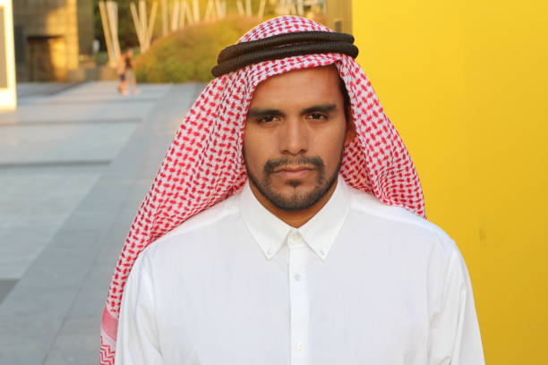 istock Gorgeous middle eastern man wearing traditional turban 1321526593