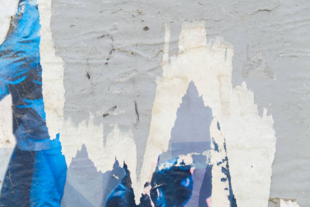 istock Torn street poster background. Abstract retro looking texture. 1321527123