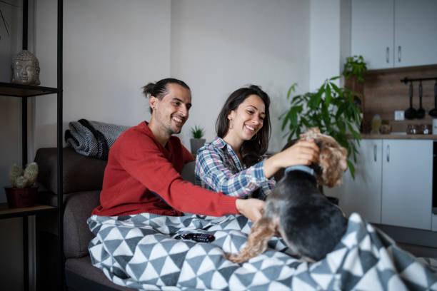 istock Young couple having a good time at home. 1321528070