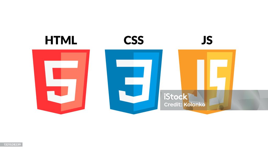 Html5 Css3 Js Icon Set Web Development Stock Illustration - Download ...