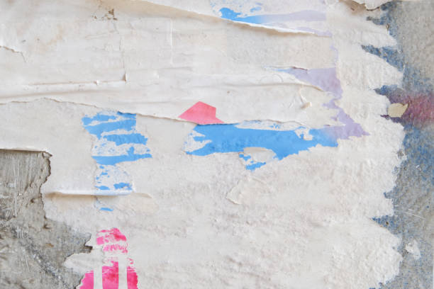 istock Torn street poster background. Abstract retro looking texture. 1321529862