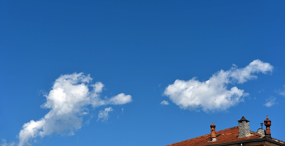 glimpse with sky and clouds in albisola Superiore Italy