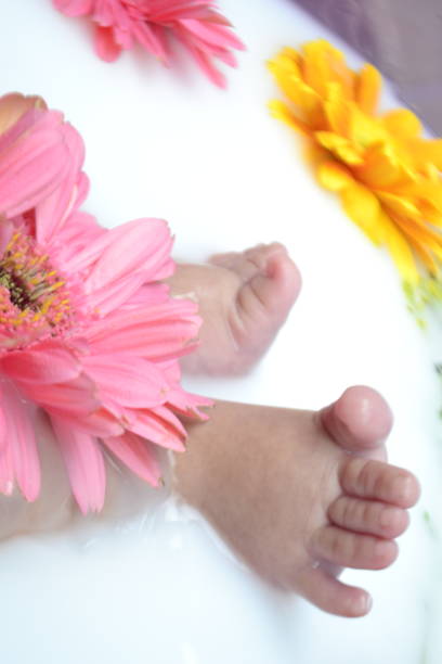 istock Baby Flowers Feet 1321537501