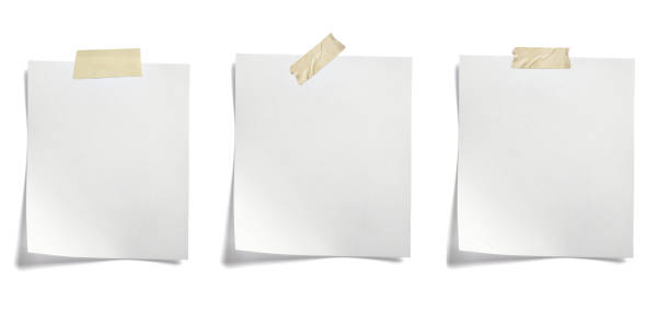 istock paper message note reminder blank background office business white empty page label adhesive tape 1321540817