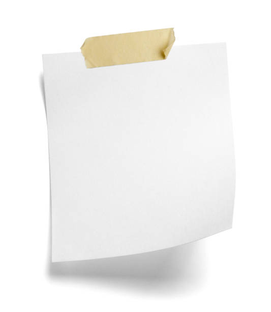 istock paper message note reminder blank background office business white empty page label adhesive tape 1321540826