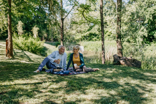 Senior couple on the picnic