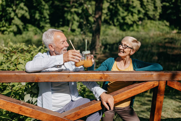 istock Senior couple on the picnic 1321542515