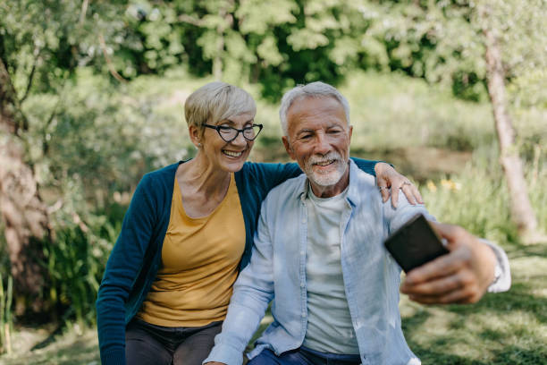 istock Senior couple on the picnic 1321542638