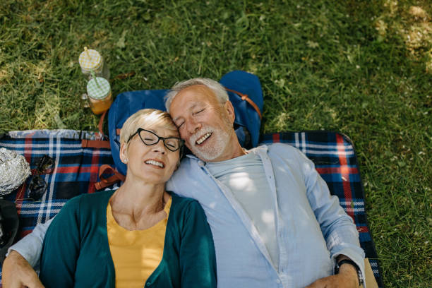istock Senior couple on the picnic 1321542703
