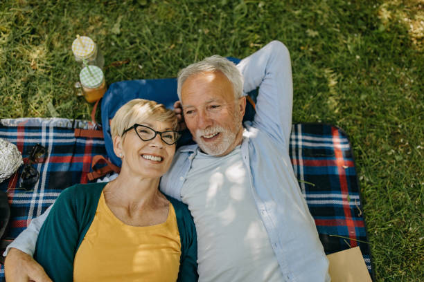istock Senior couple on the picnic 1321542715