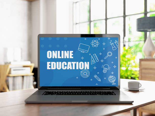 istock Laptop with Online Education Screen on a Desk 1321542724
