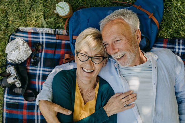 istock Senior couple on the picnic 1321542742