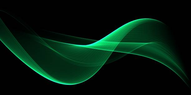 istock Abstract Green Background, Futuristic Wavy 1321546926