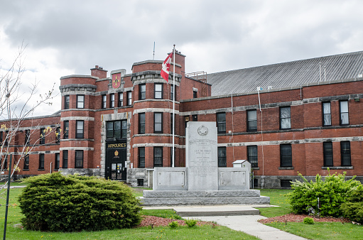 Military museum of Belleville during day of springtime