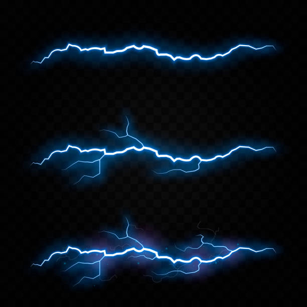 ilustrações de stock, clip art, desenhos animados e ícones de vector lightning, lightning, thunderstorm, lighting. natural phenomenon, light effect. - relâmpago