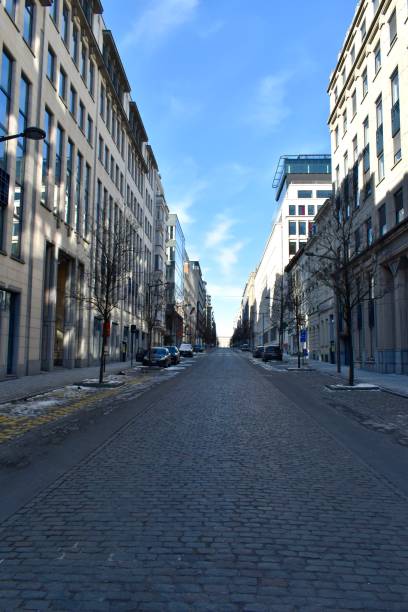 istock Rue Montoyer in the morning 1321573256