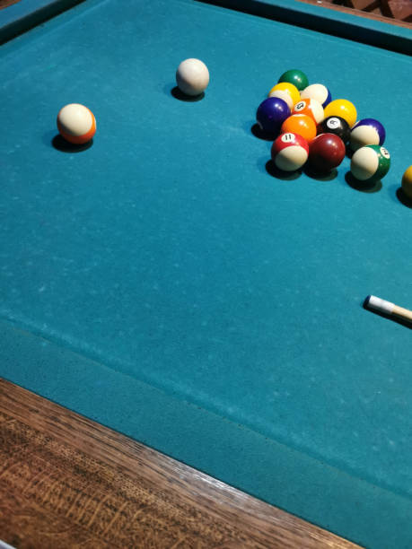 istock Billiard table with balls. Close-up. Narrow depth of field. 1321574689