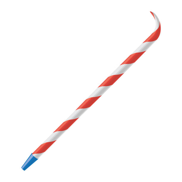 istock Bright colorful holiday horn . An accessory for holding fun holidays. Colorful party whistle with red stripes. Party horn .Vector illustration isolated on white background. 1321585212