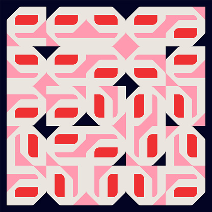 Simple Geometric Pattern Design With Basic Geometry Forms Stock ...