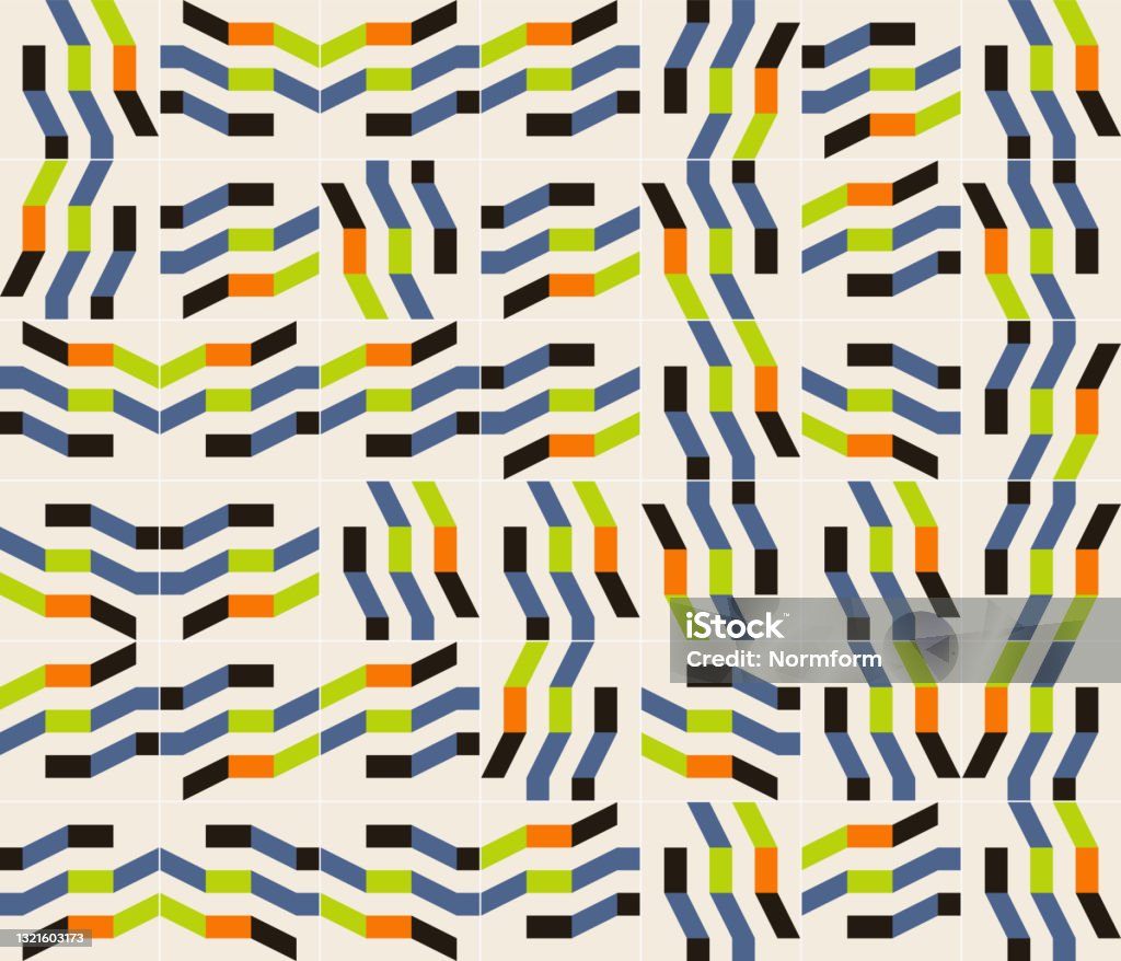 Simple Geometric Pattern Design With Basic Geometry Forms Stock ...