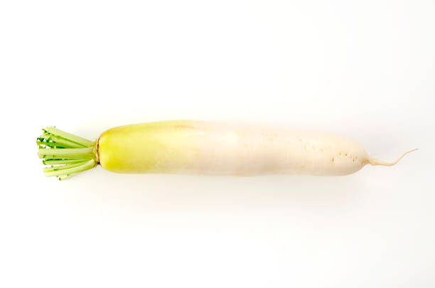 istock Japanese radish  isolated white background 1321605009