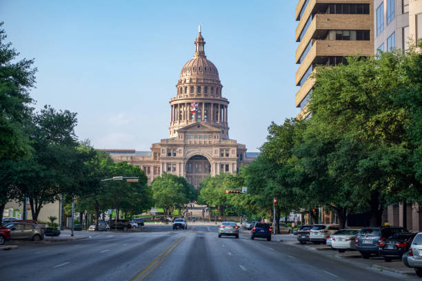 Capitol Building of the state of Texas on a beautiful spring day with clear skies