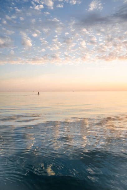 istock Beautiful sunset landscape on the blue sea. 1321617440
