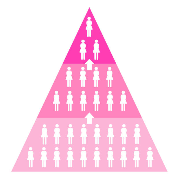 istock Girls Pyramid chart / Funnel for Marketing 1321630735