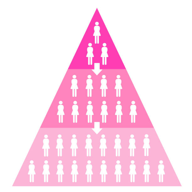 istock Girls Pyramid chart / Funnel for Marketing 1321630737