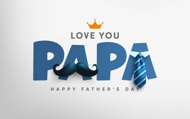 Father's Day poster or banner template with mustache and necktie on gray background.Greetings and presents for Father's Day in flat lay styling.Promotion and shopping template for love dad Father's Day poster or banner template with mustache and necktie on gray background.Greetings and presents for Father's Day in flat lay styling.Promotion and shopping template for love dad father stock illustrations