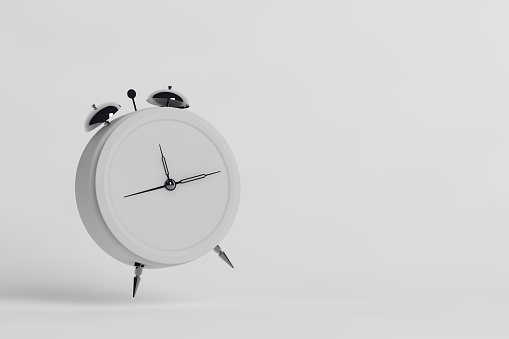 3D White clock